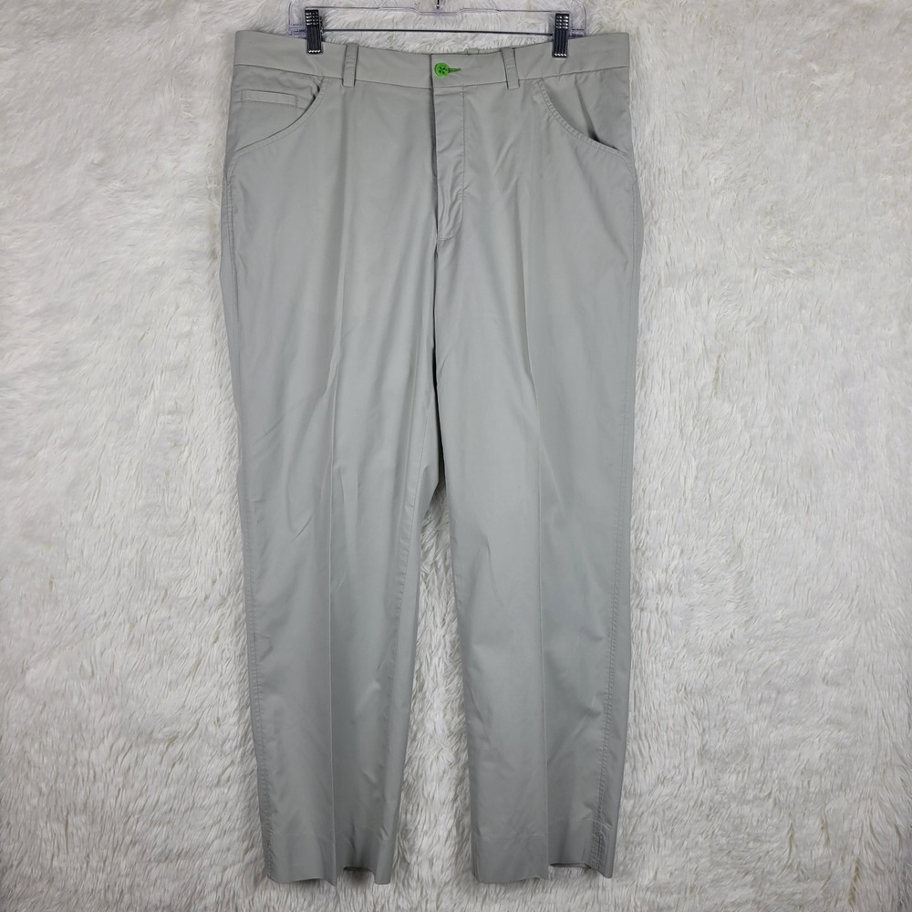 Paul‎ Betenly Men Gray Straight Leg Trouser Pants 36x30 Preppy Golf
